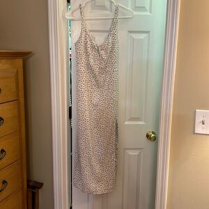 Abercrombie Midi Dress with Flowers White XS